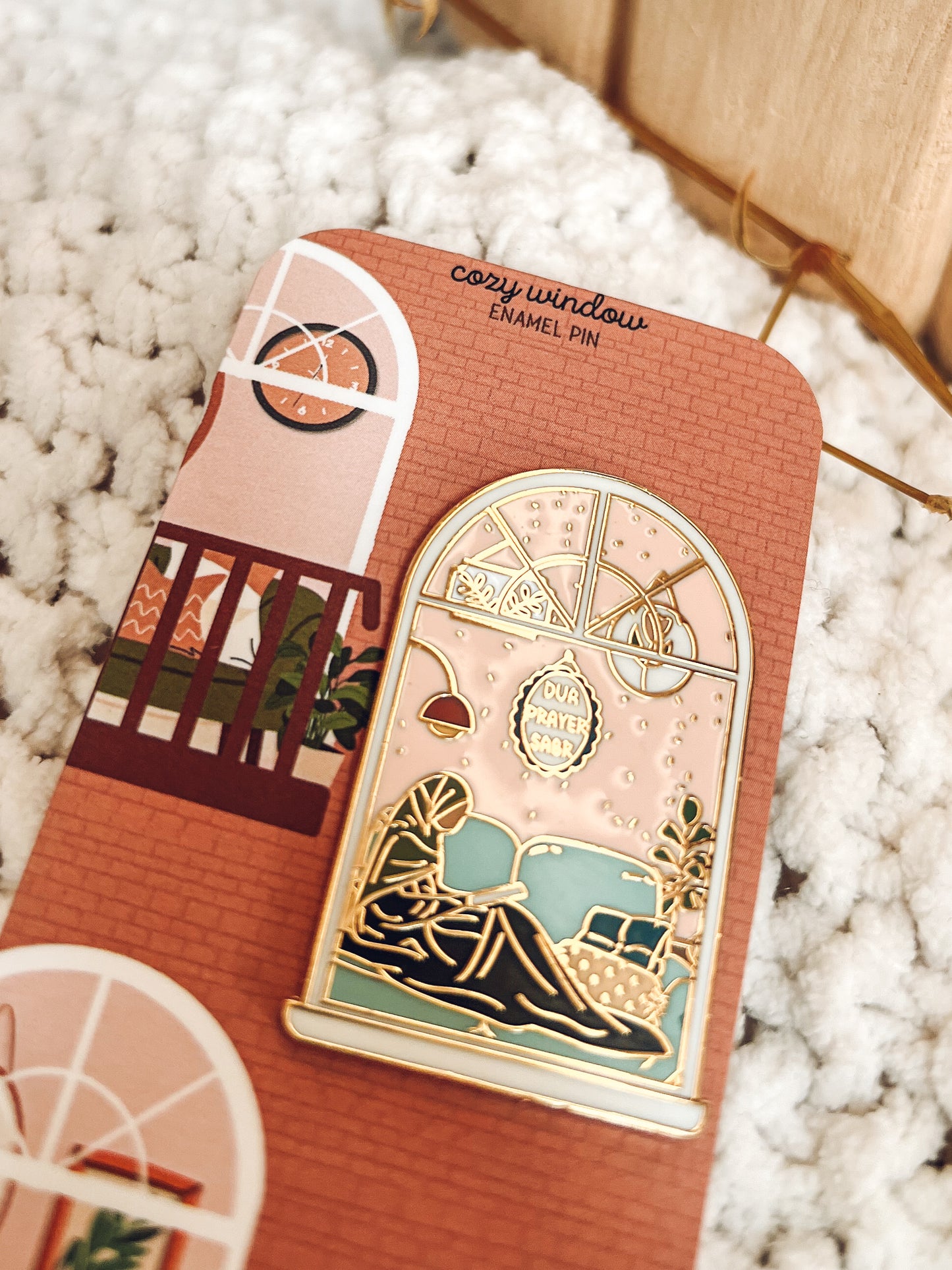 Window Nook Enamel Pin