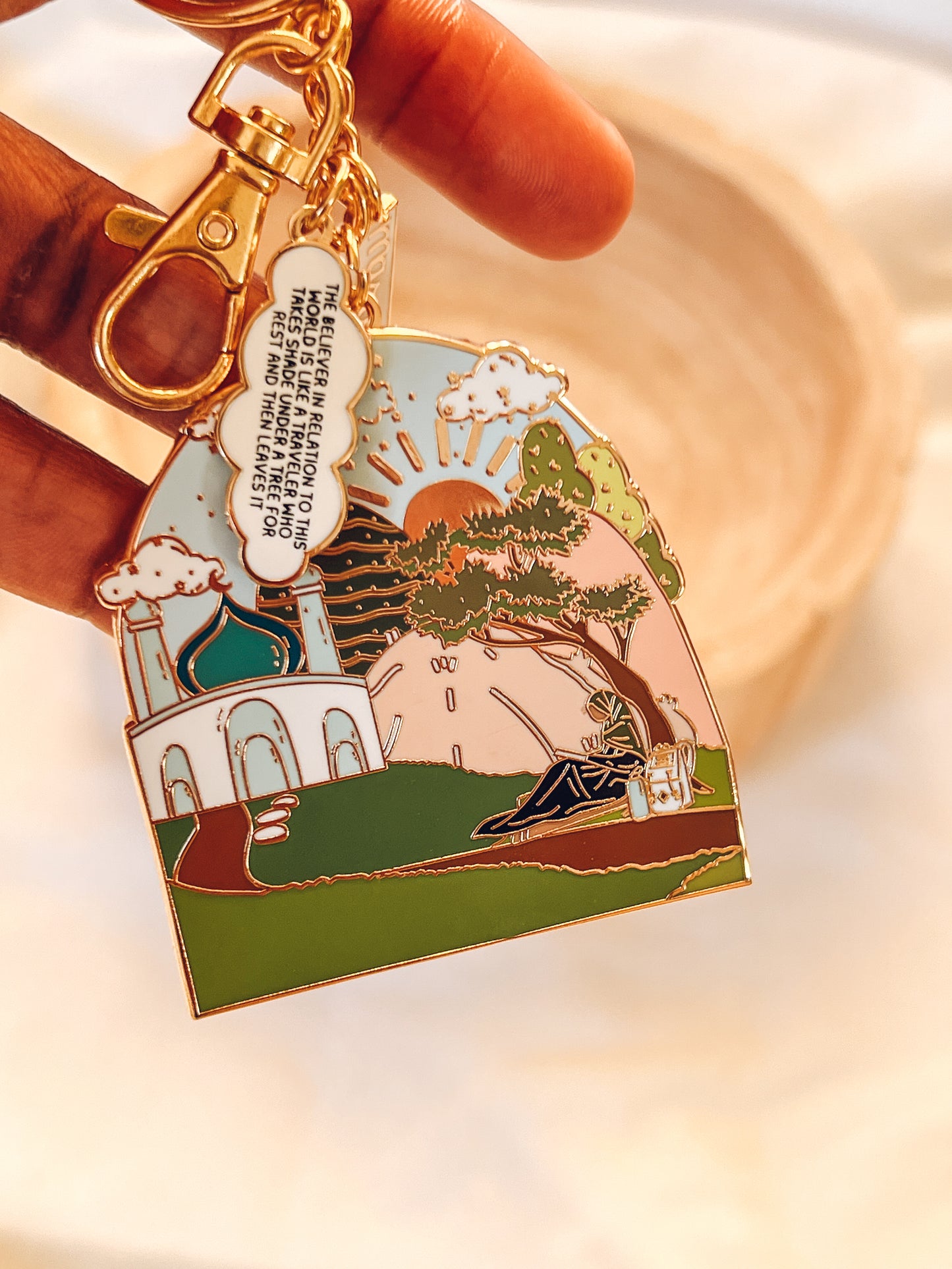 The Believer In This Dunya Enamel Keychain