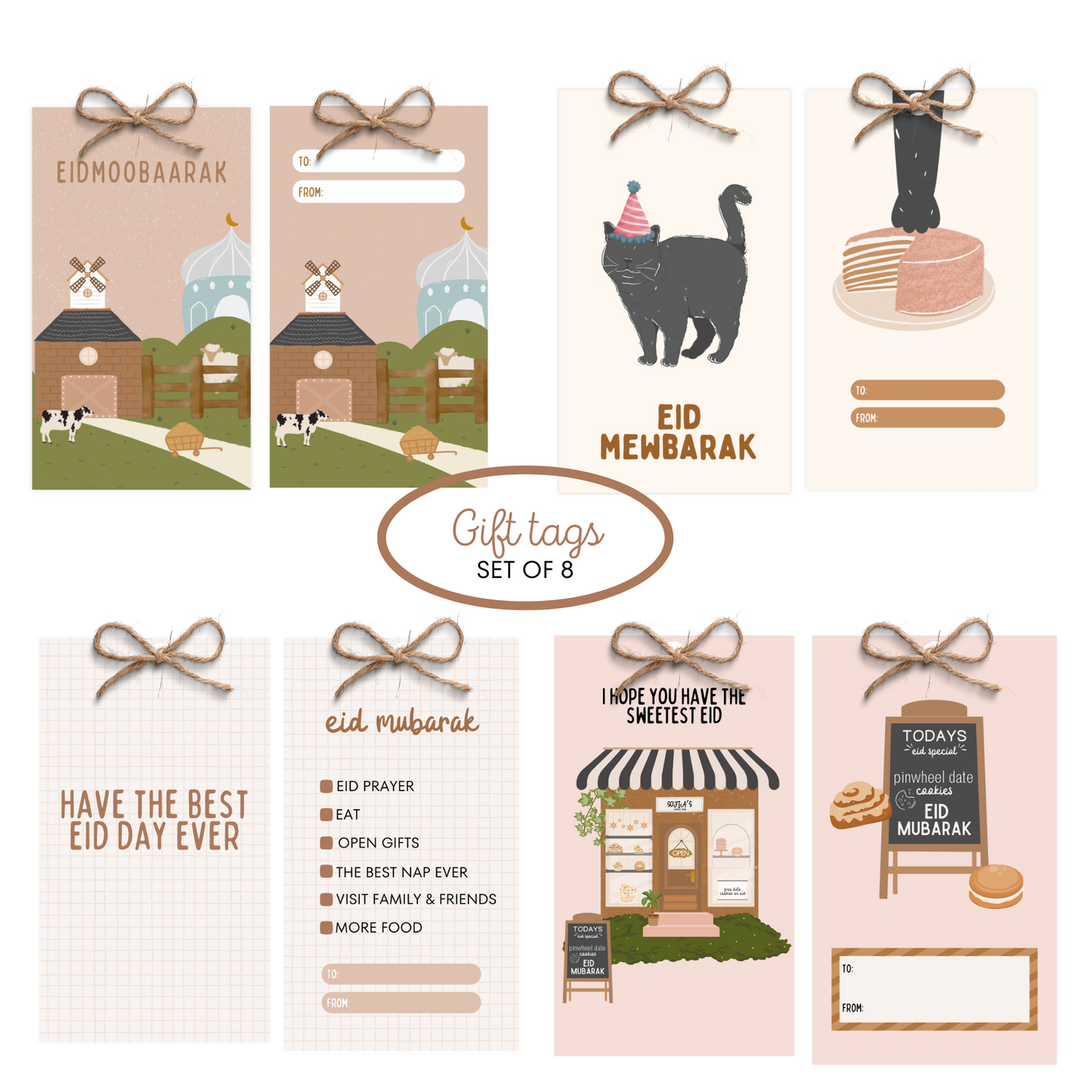 Eid Gift Tags Set