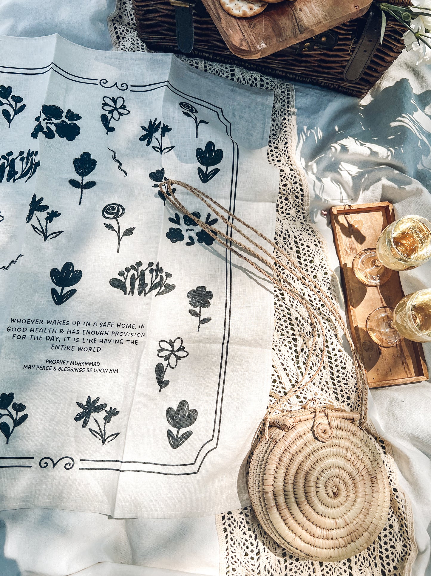 A World Of Blessings Tea Towel