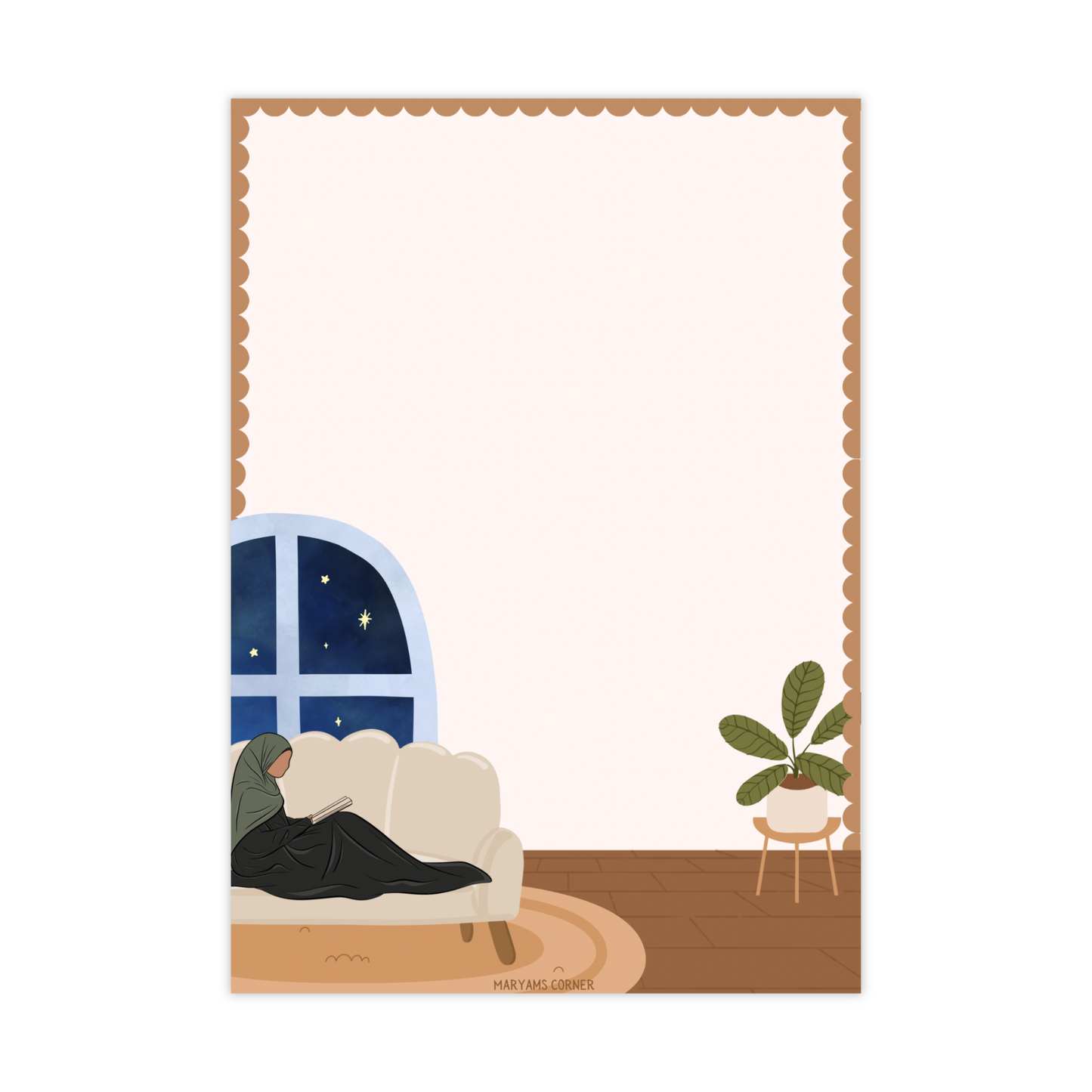 Cozy Reading Nook Notepad