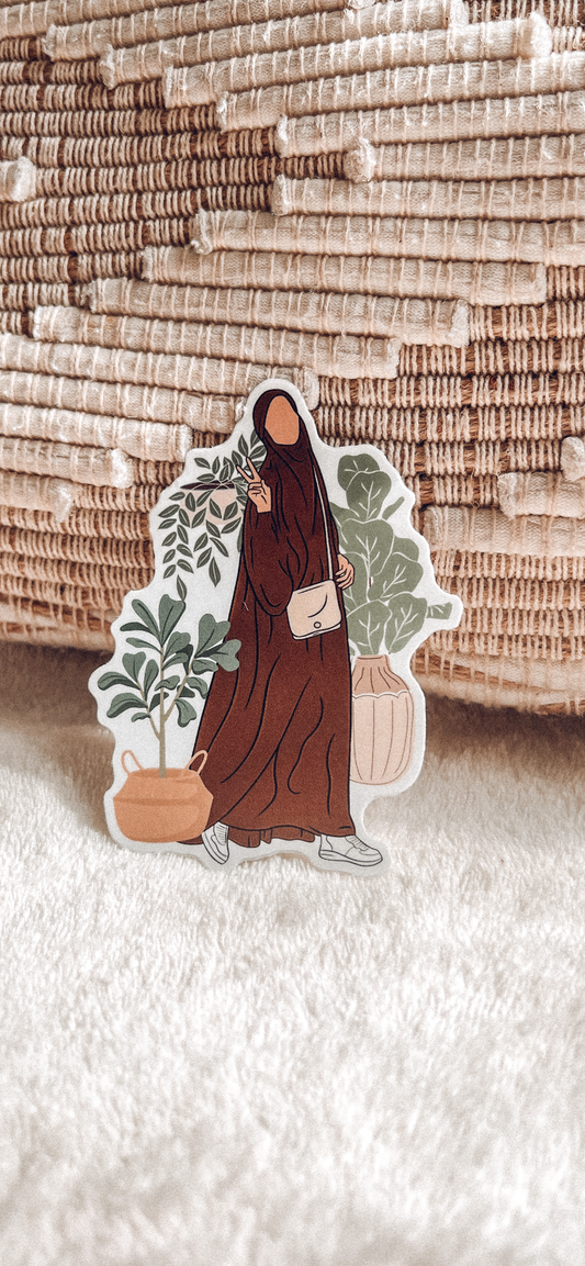 Muslimah Plant Lover Sticker