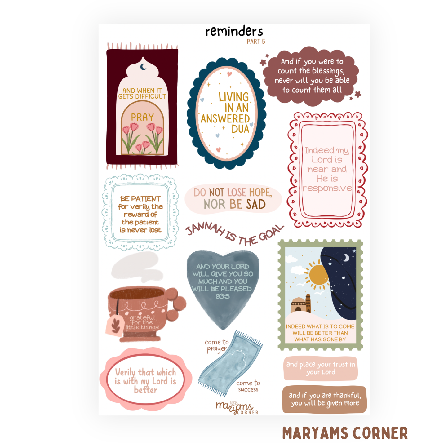 Reminders Sticker Sheet Set