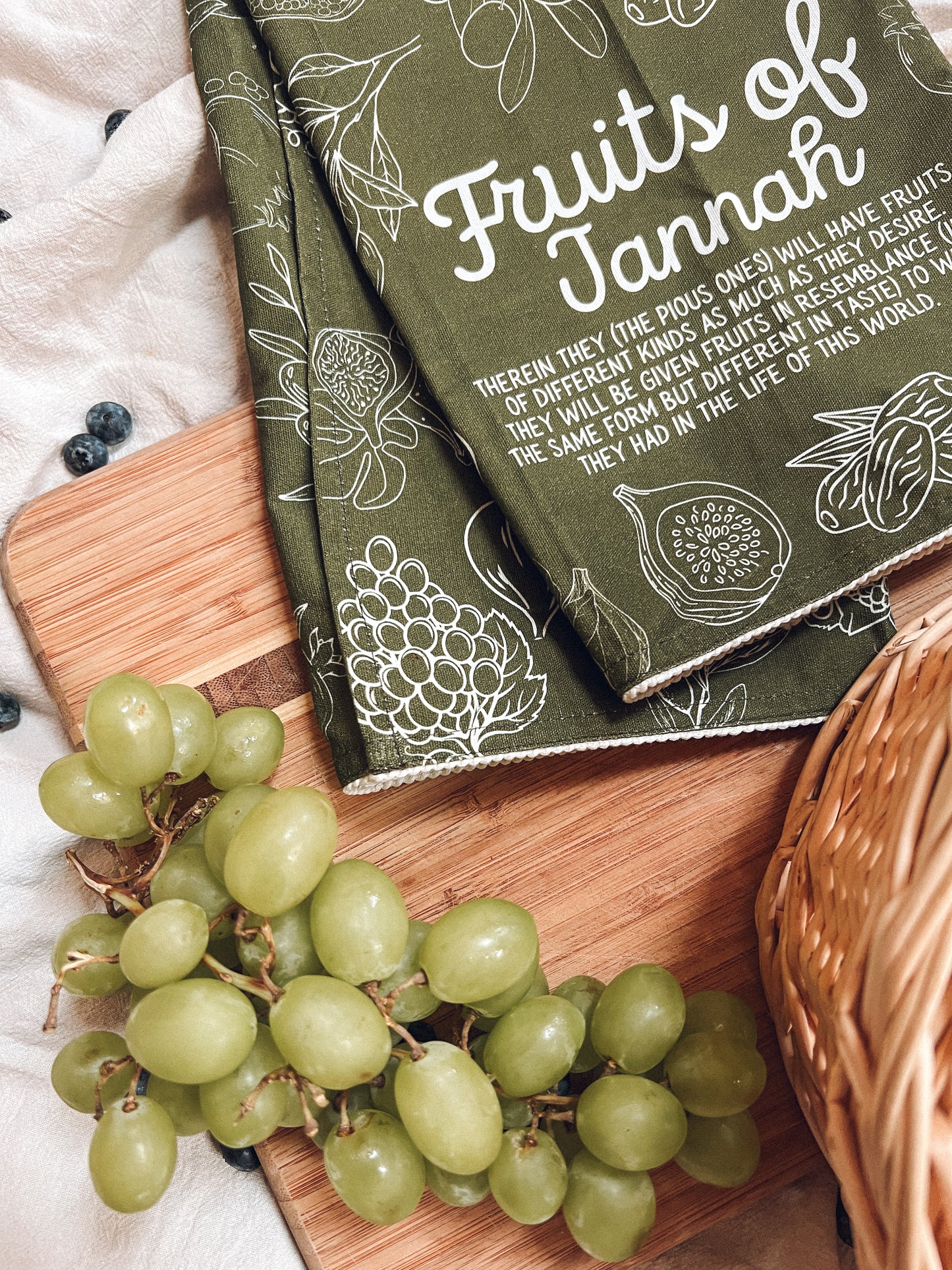 Fruits of Jannah Tea Towel