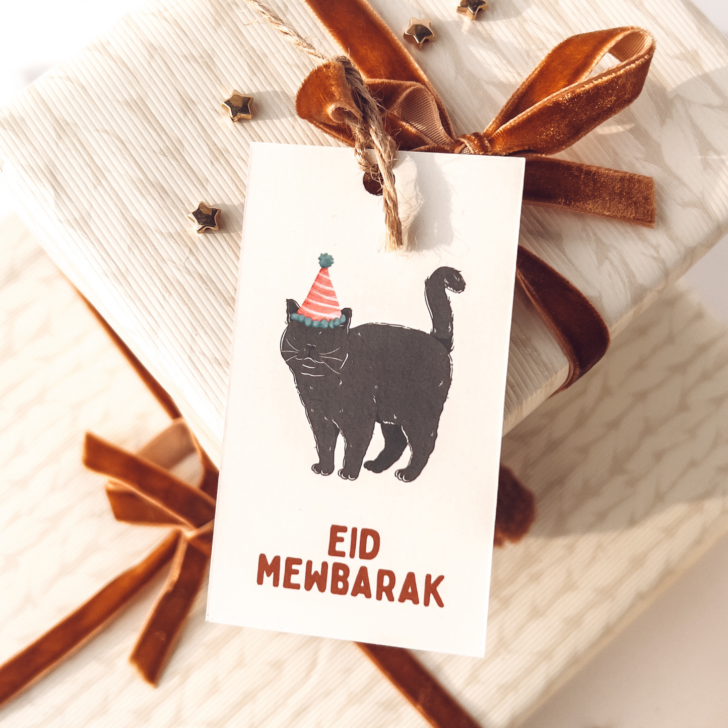 10 Cat Eid Gift Tags Set