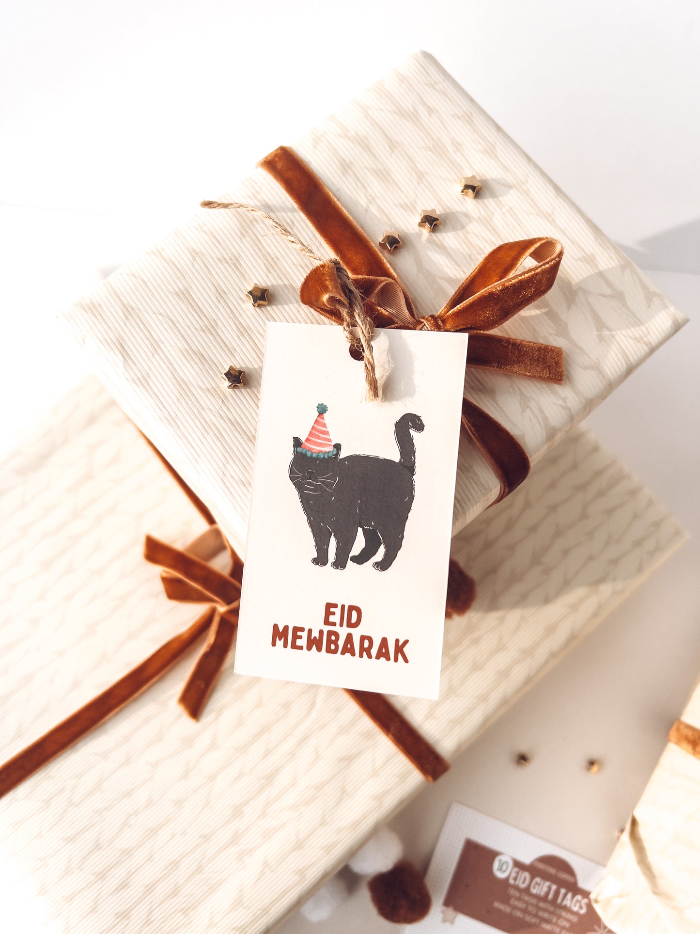 10 Cat Eid Gift Tags Set