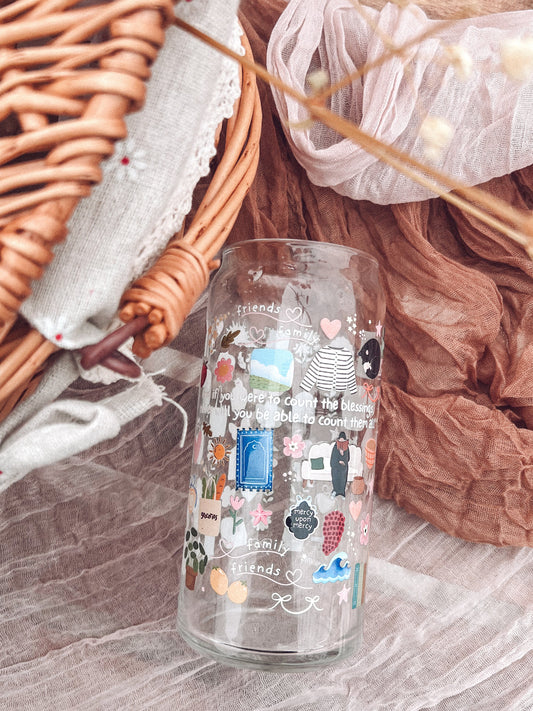 Count Your Blessings Glass Cup