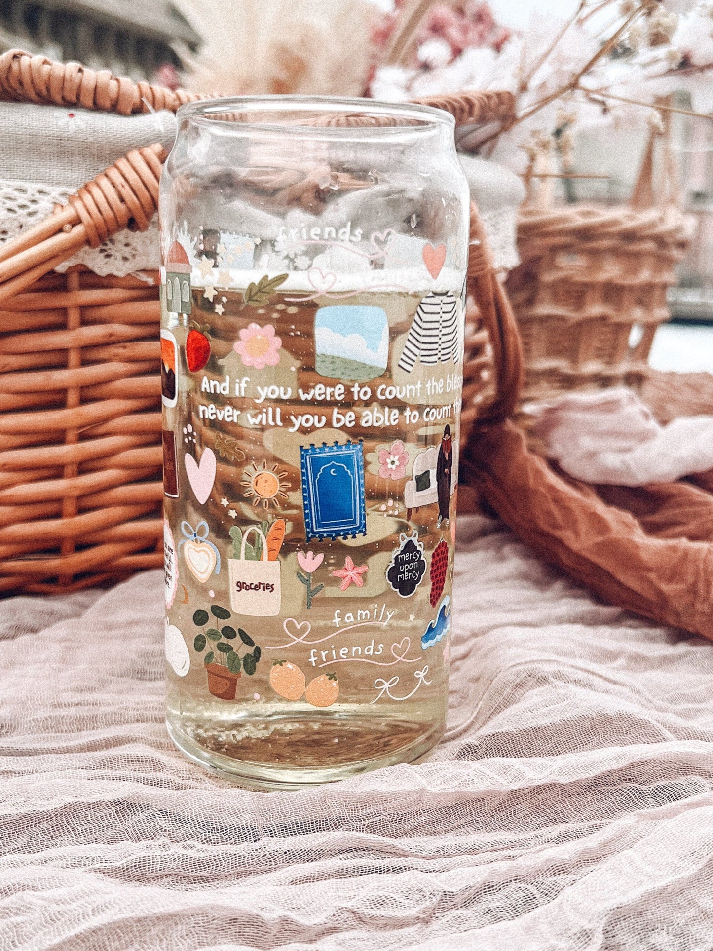 Count Your Blessings Glass Cup