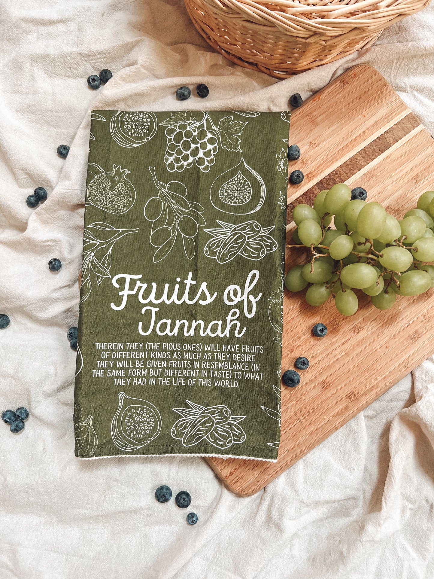 Fruits of Jannah Tea Towel