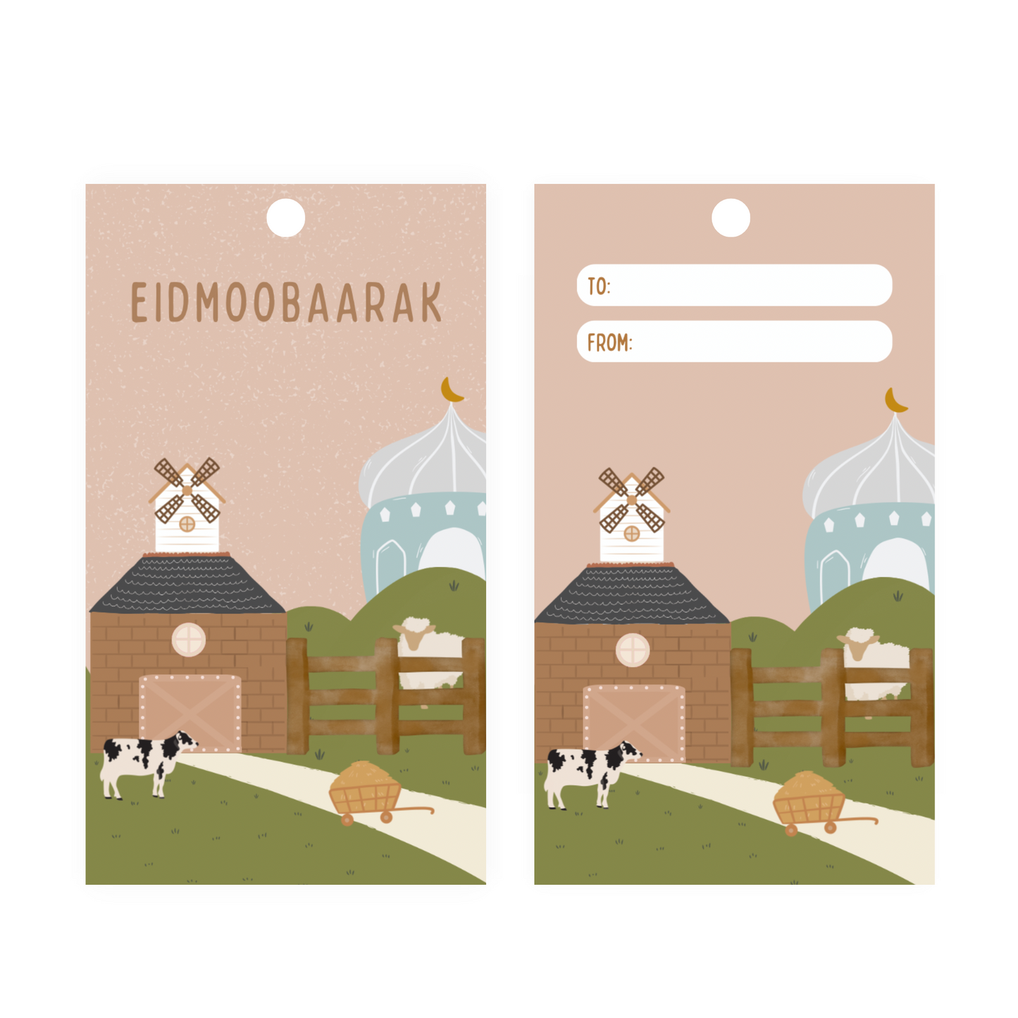 10 EidMooBaaRak Gift Tags Set