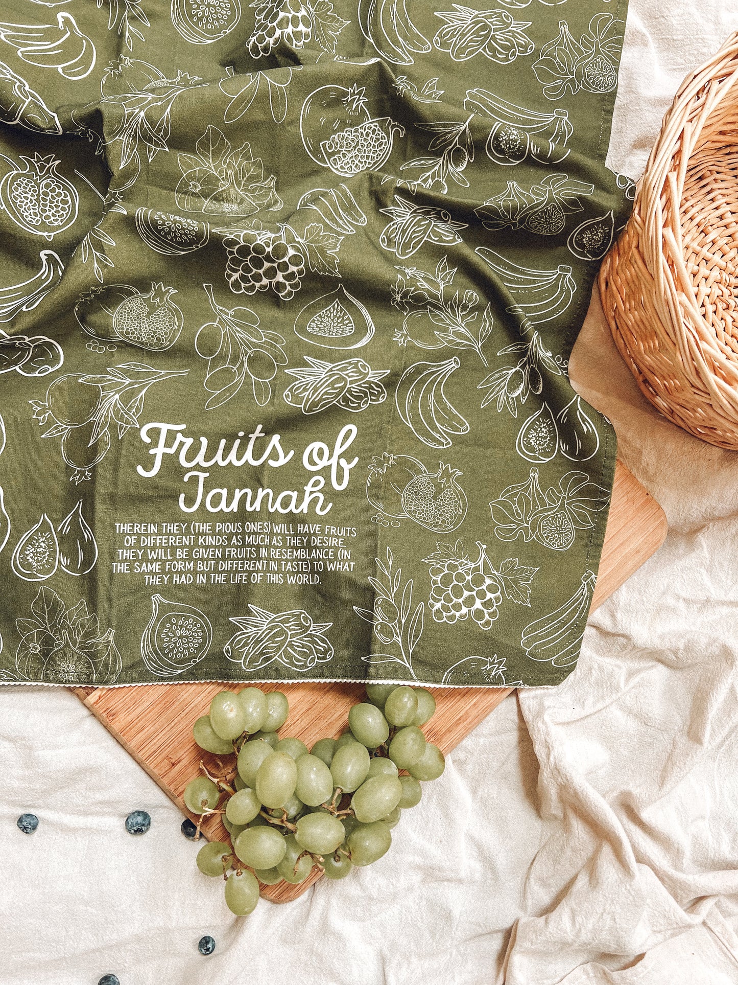 Fruits of Jannah Tea Towel