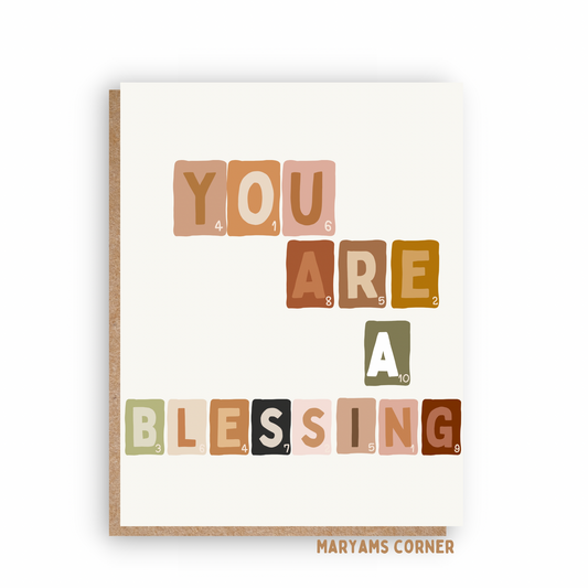 You Are A Blessing Card