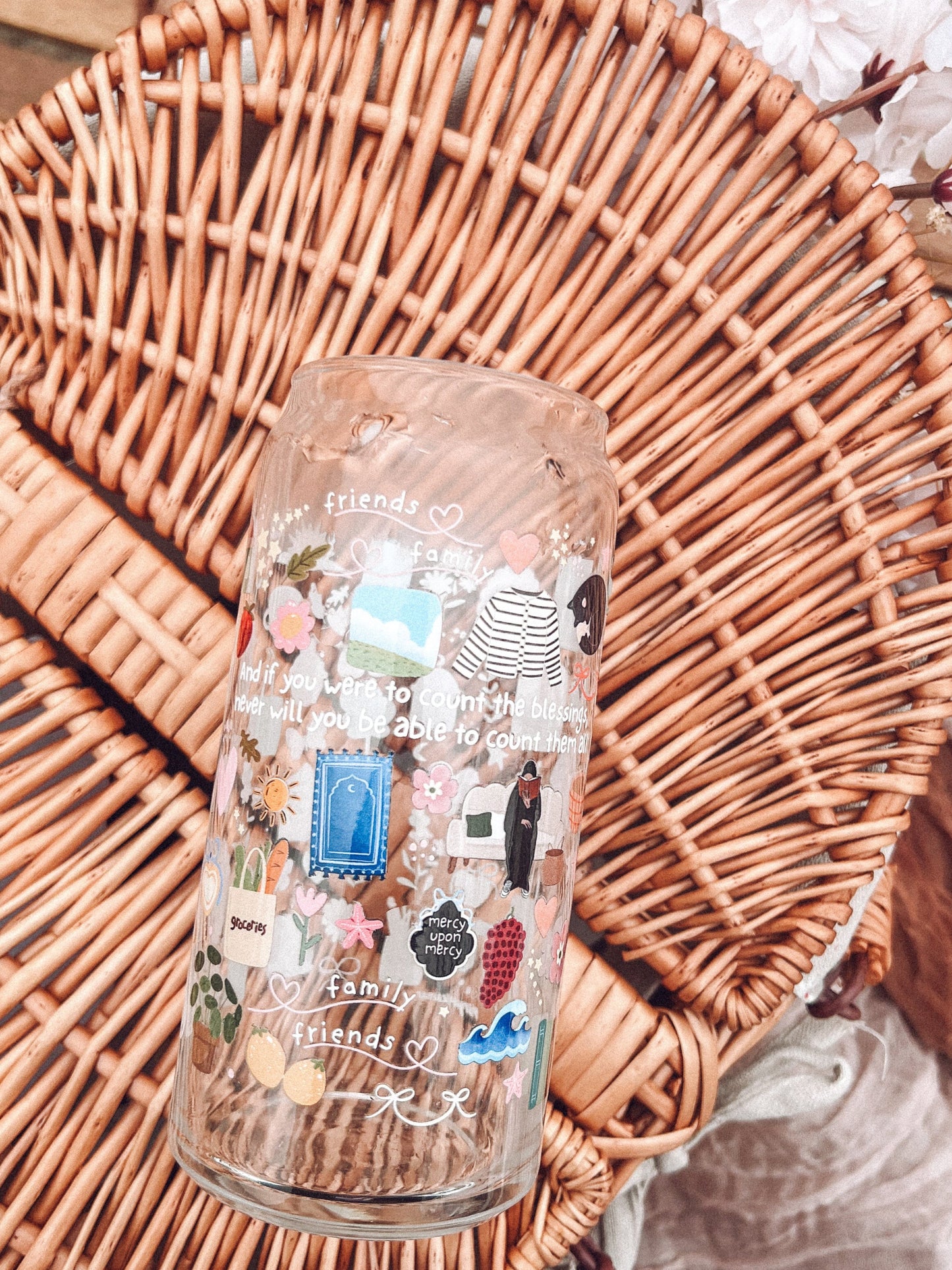 Count Your Blessings Glass Cup