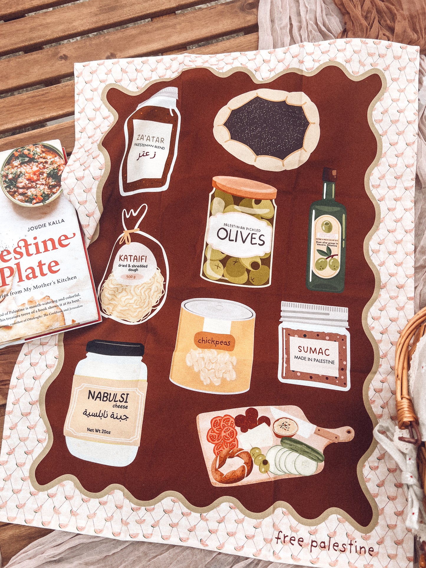 Palestine Cuisine Tea Towel