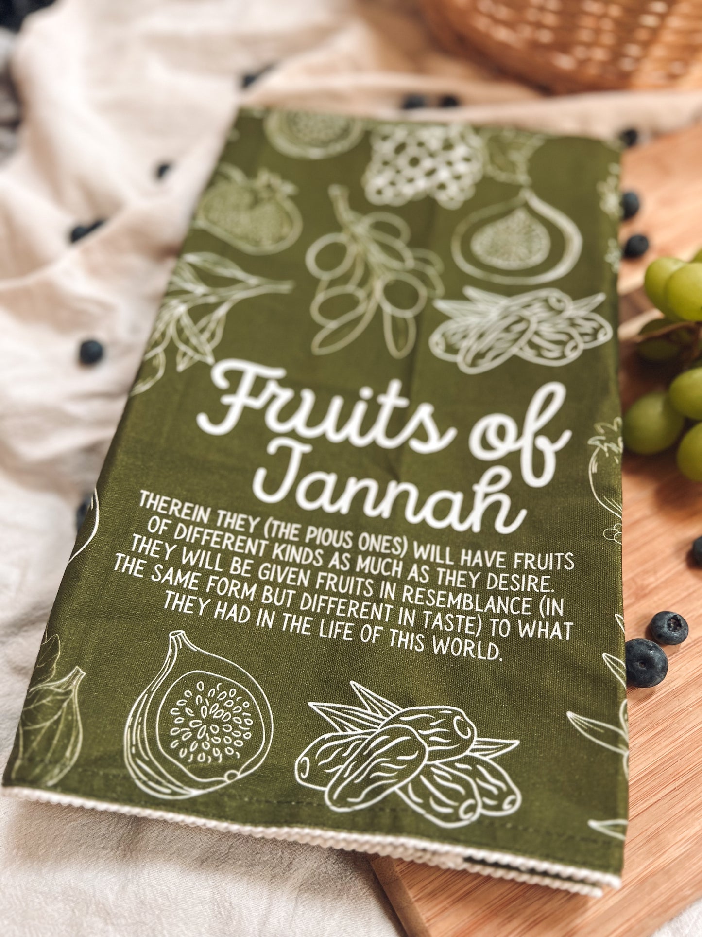 Fruits of Jannah Tea Towel