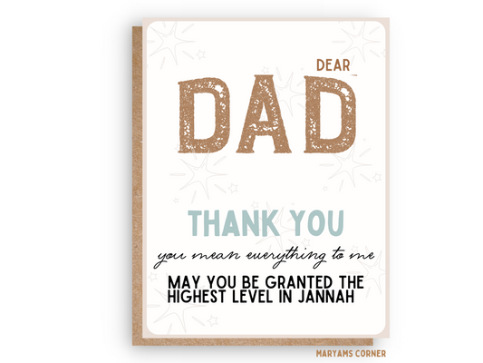 Dear Dad Card