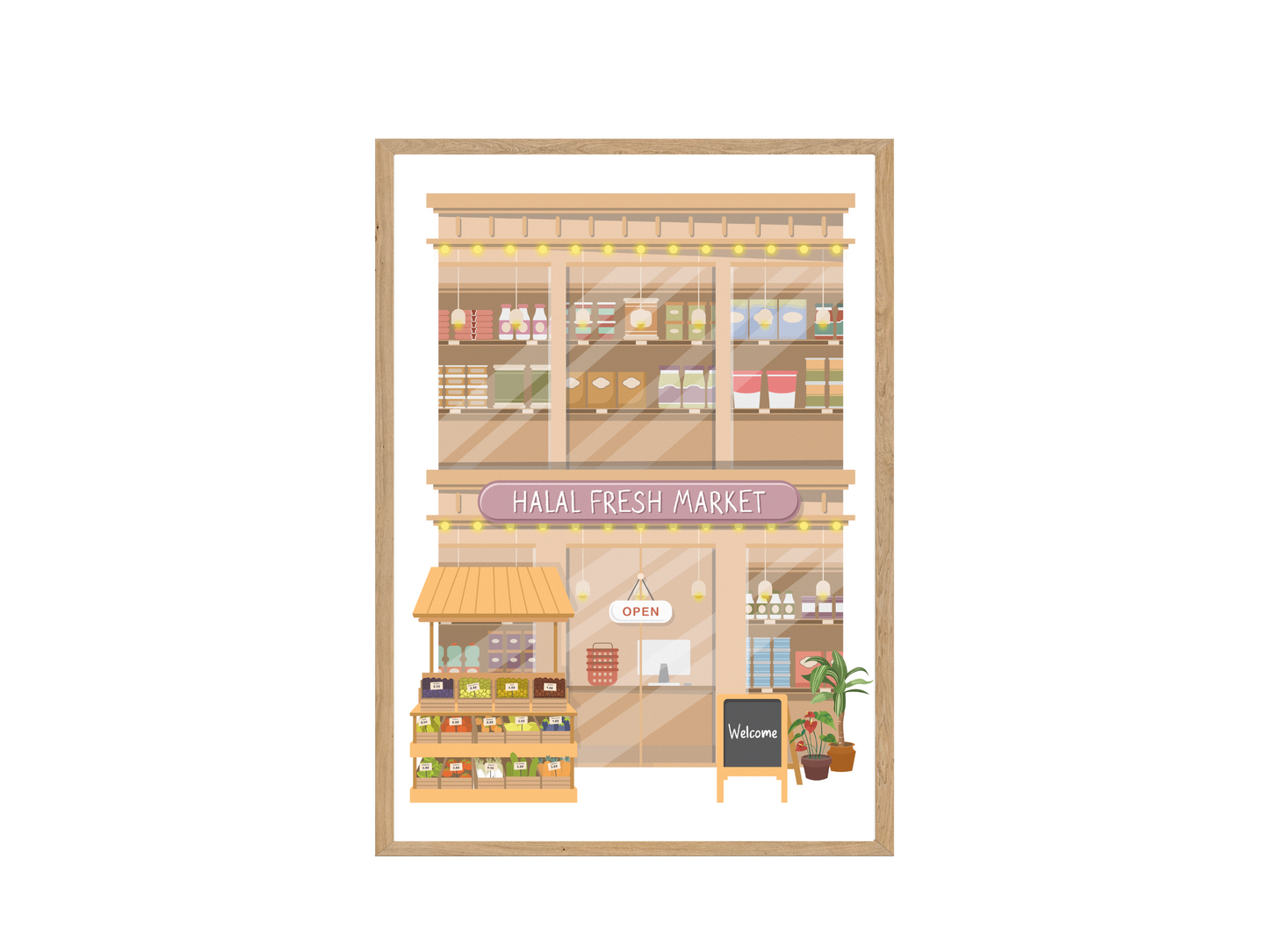 Halal Fresh Market Art Print