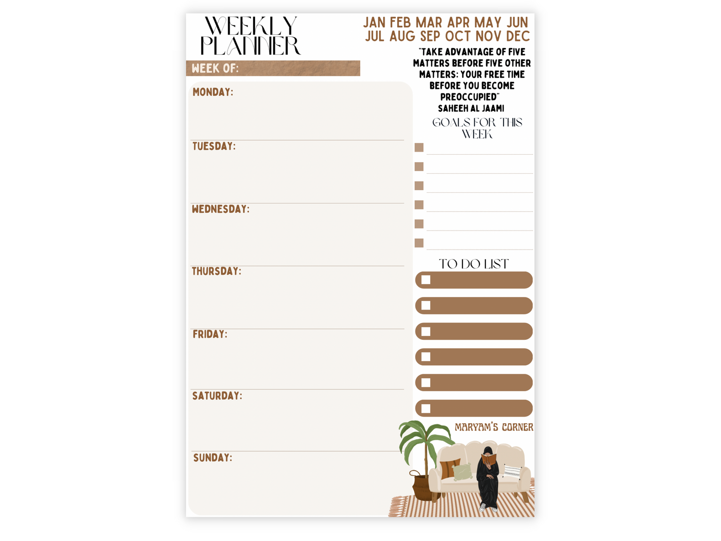 Weekly Planner Notepad