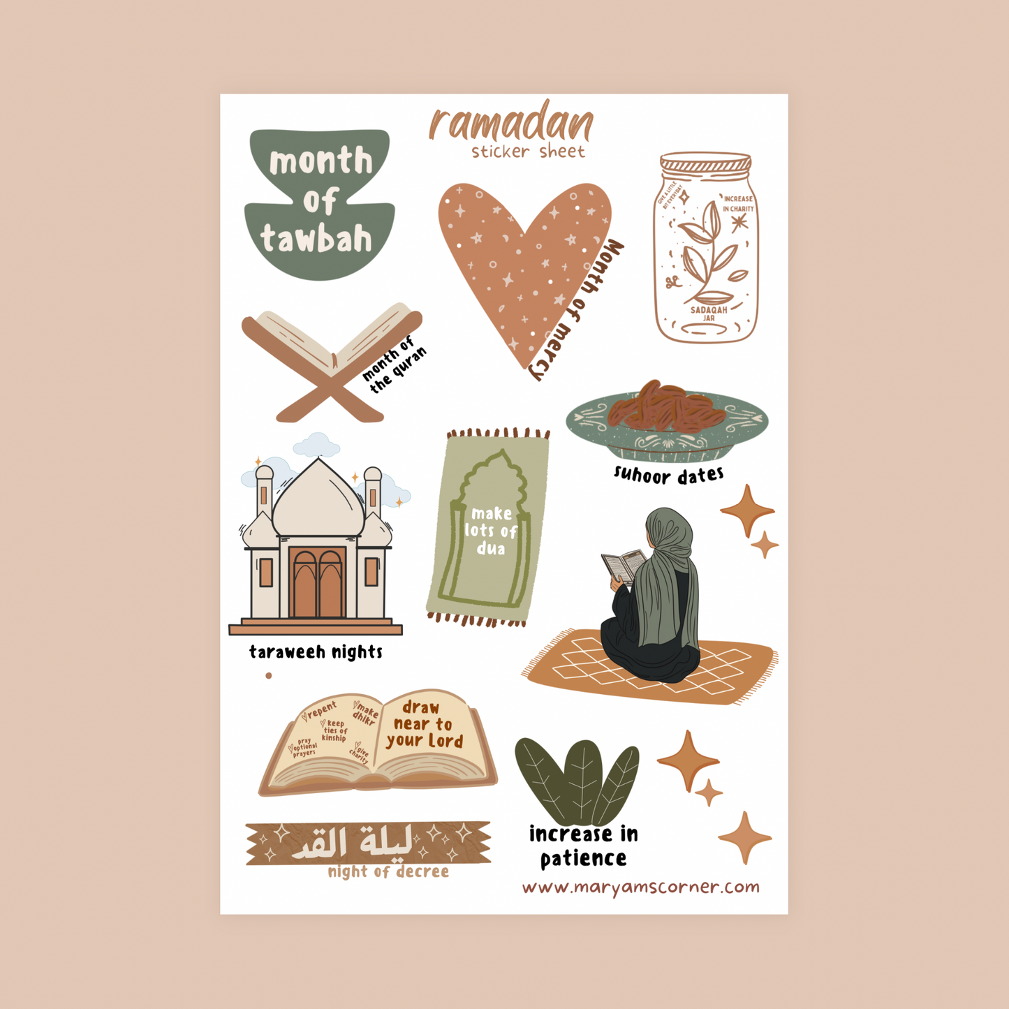 Ramadan Sticker Sheet