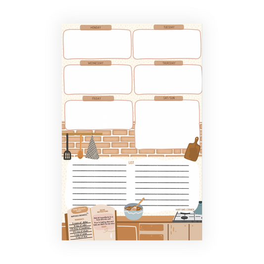 Halal Weekly Meal Planner Notepad