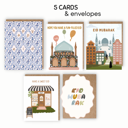 Eid Greeting Card Set