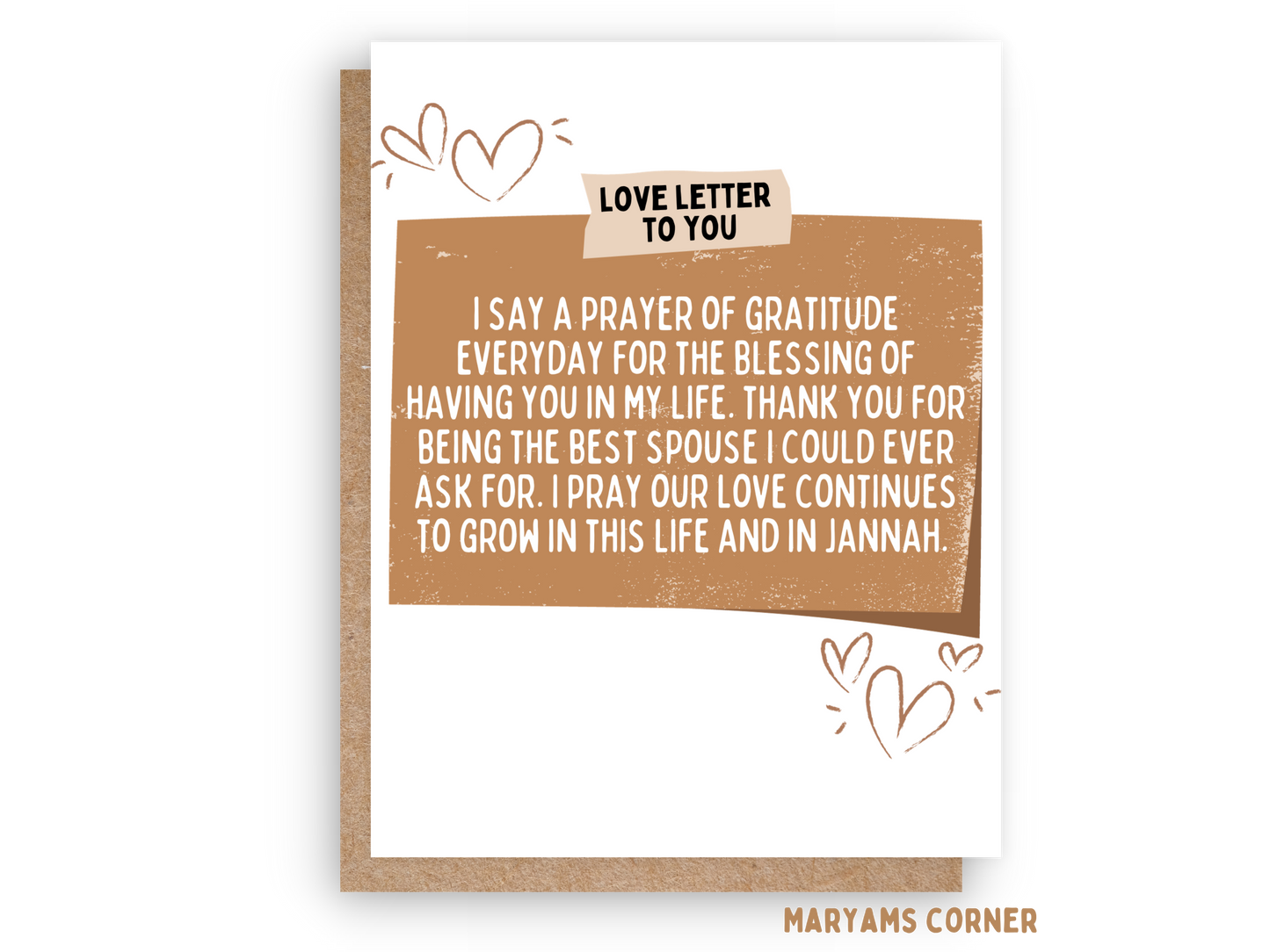 Spouse Love Letter Card