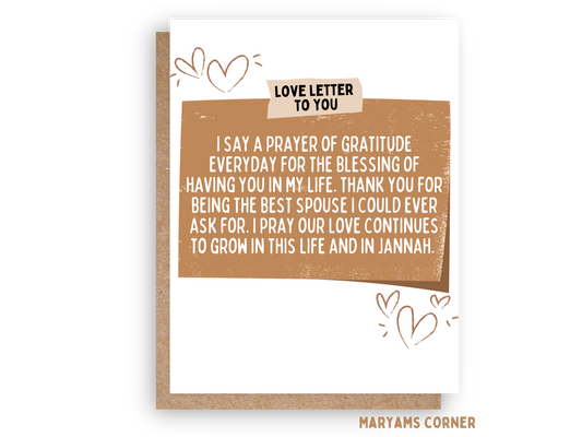 Spouse Love Letter Card