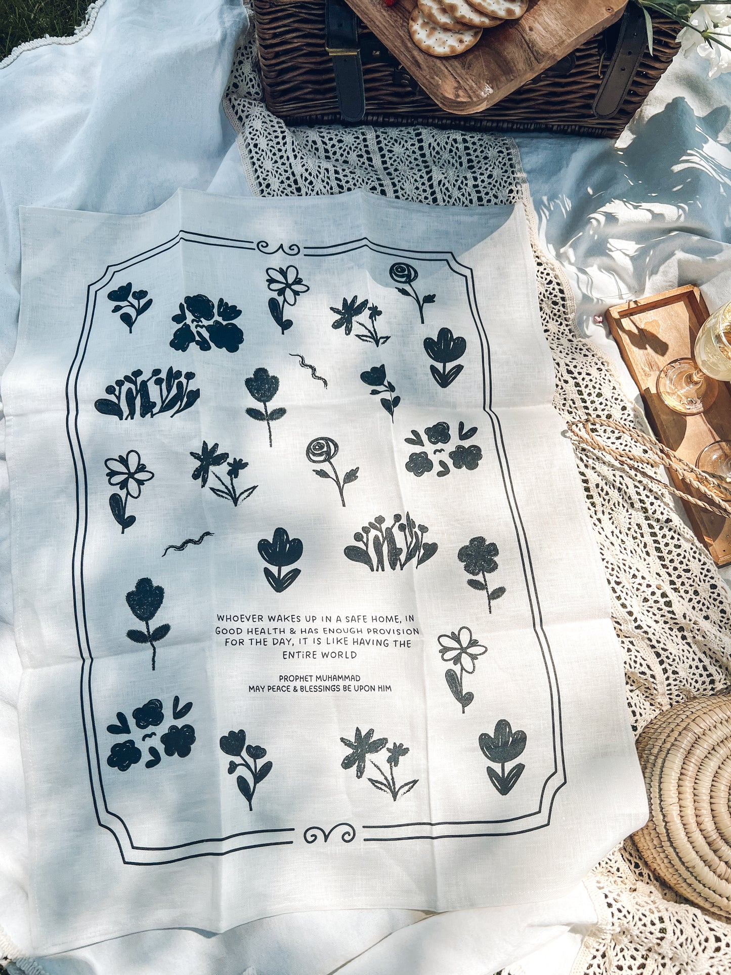 A World Of Blessings Tea Towel