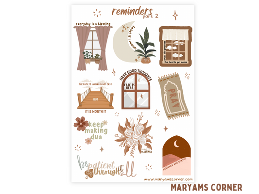 Reminders (part two) Sticker Sheet