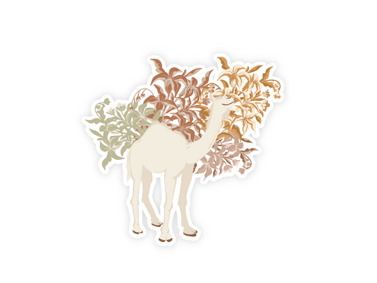 Floral Camel Sticker