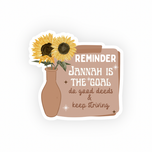 Jannah Is The Goal Sticker