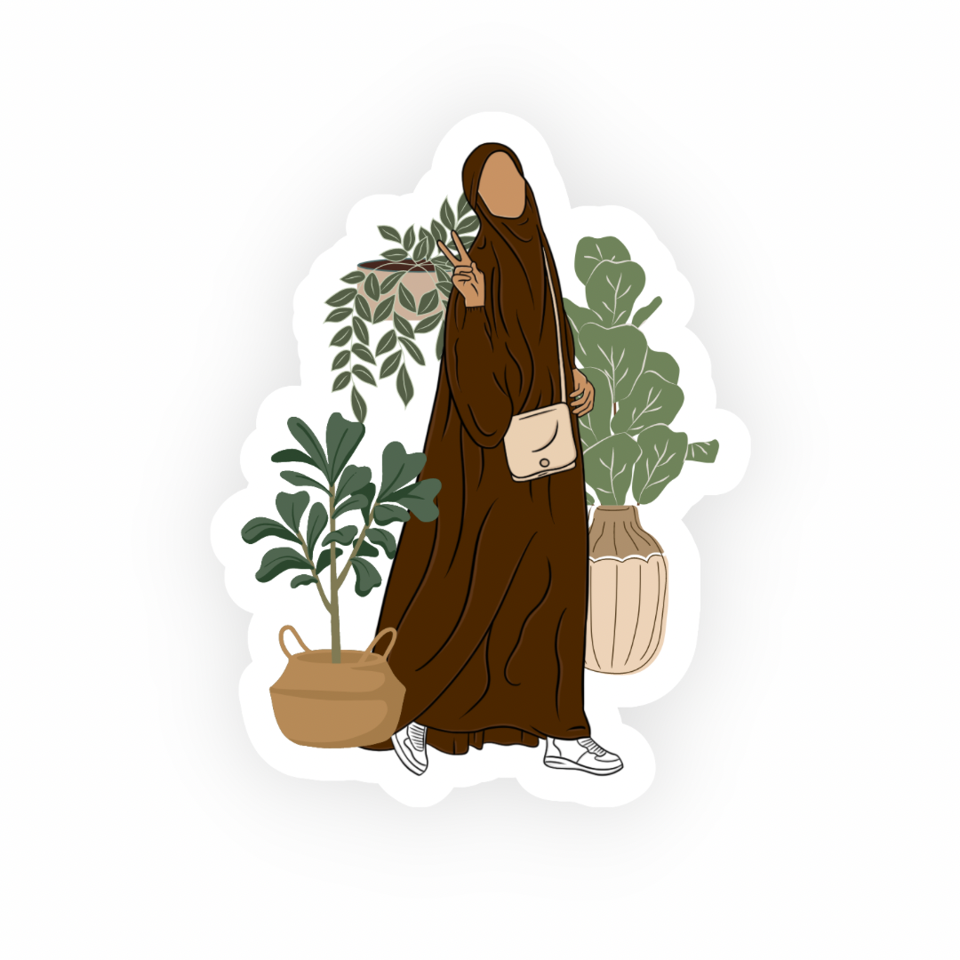 Muslimah Plant Lover Sticker