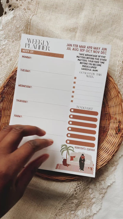 Weekly Planner Notepad