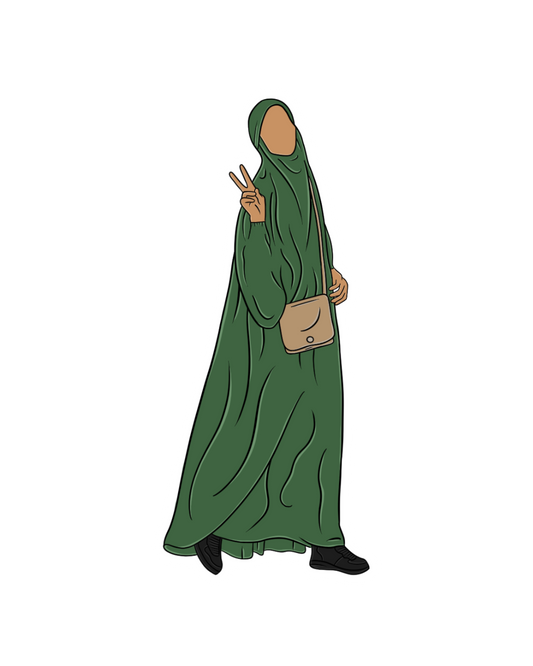 Hijabi (Green) Sticker