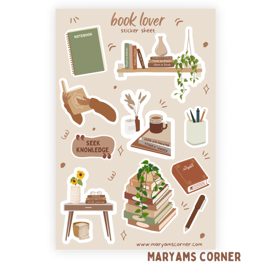 Book Lover Sticker Sheet