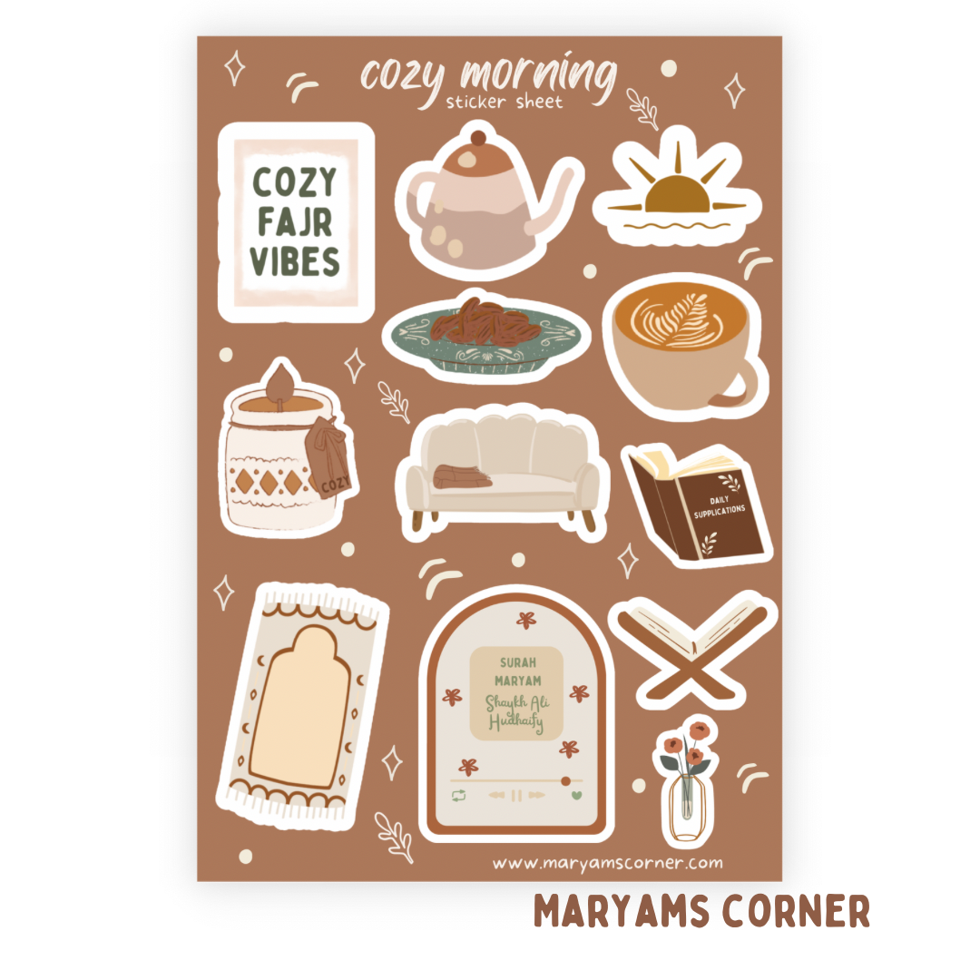 Cozy Morning Sticker Sheet