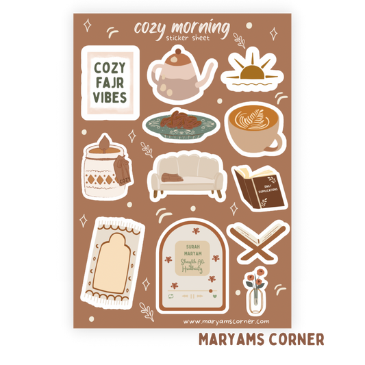 Cozy Morning Sticker Sheet