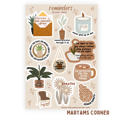 Reminders Sticker Sheet Set