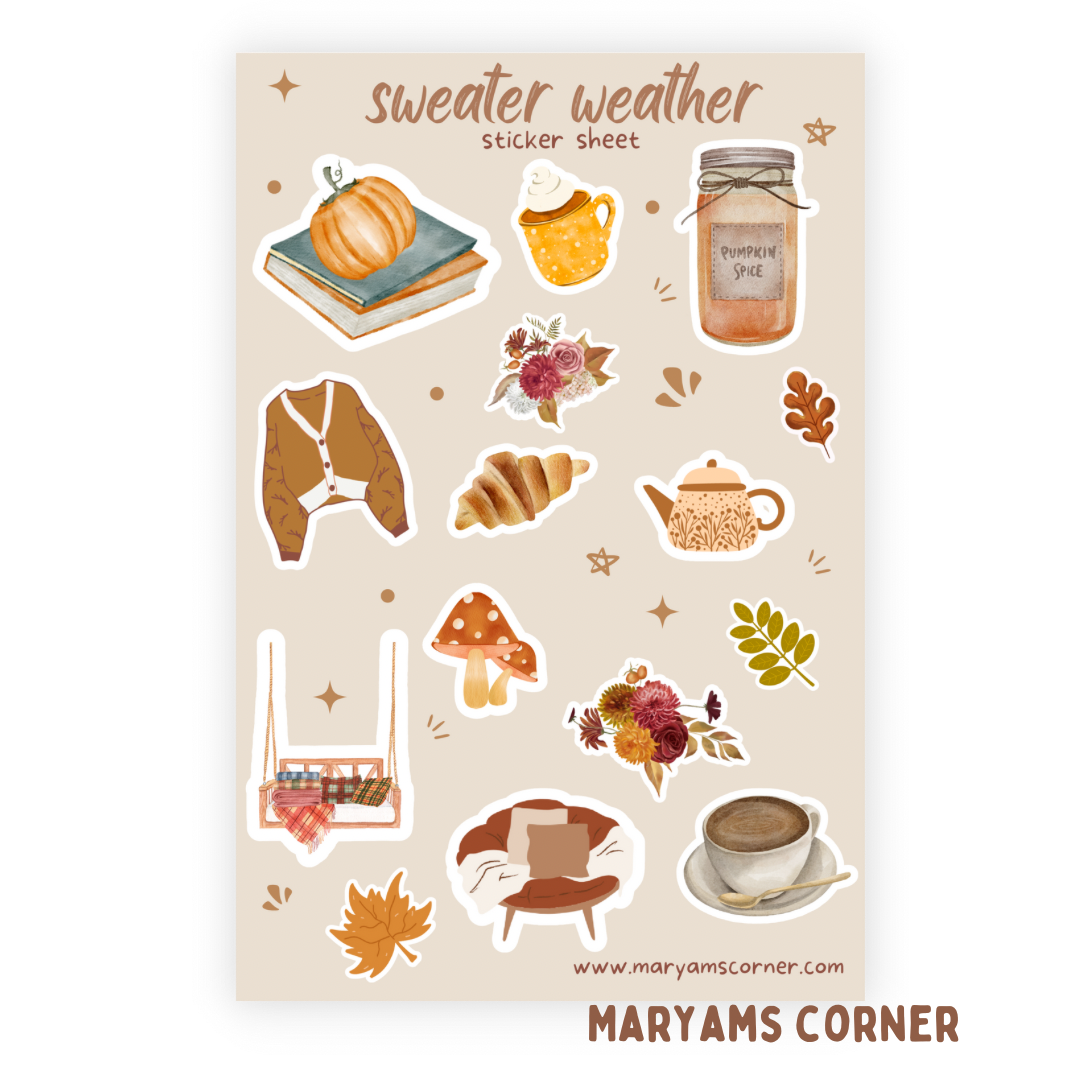 Sweater Weather Sticker Sheet