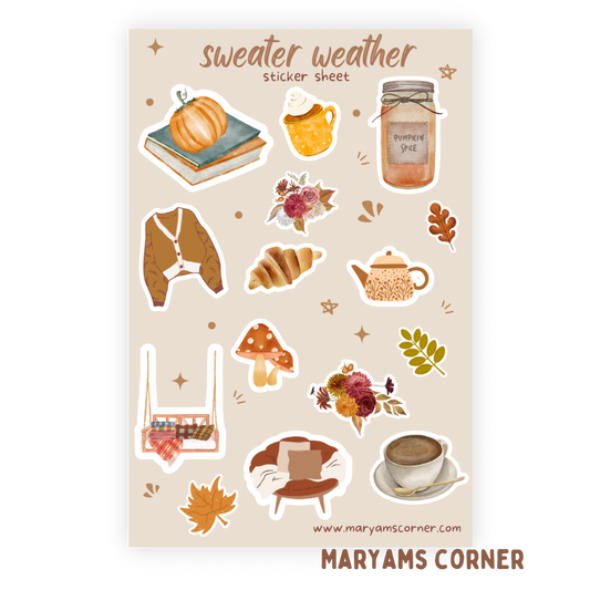 Sweater Weather Sticker Sheet