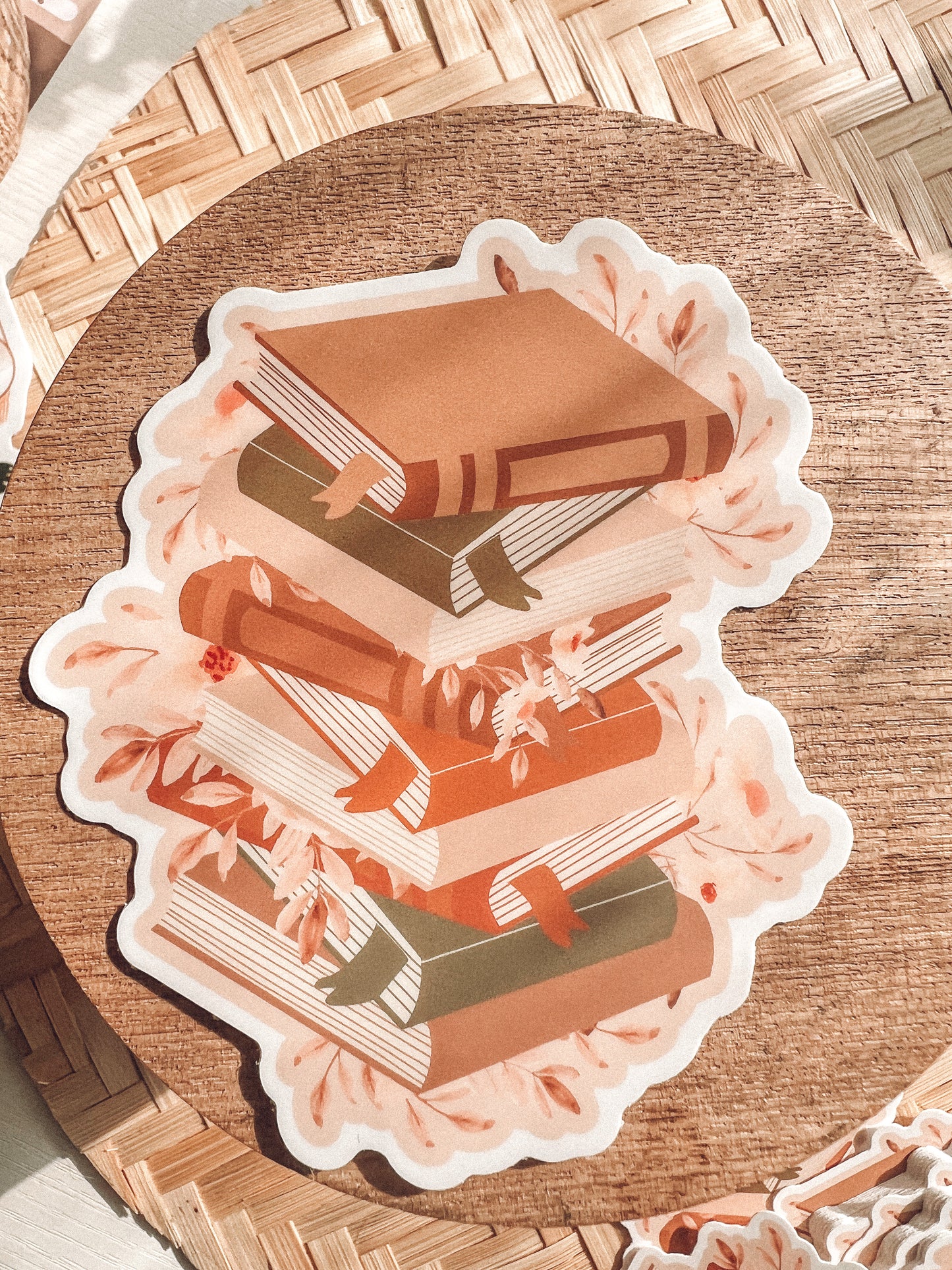 Floral Book Sticker