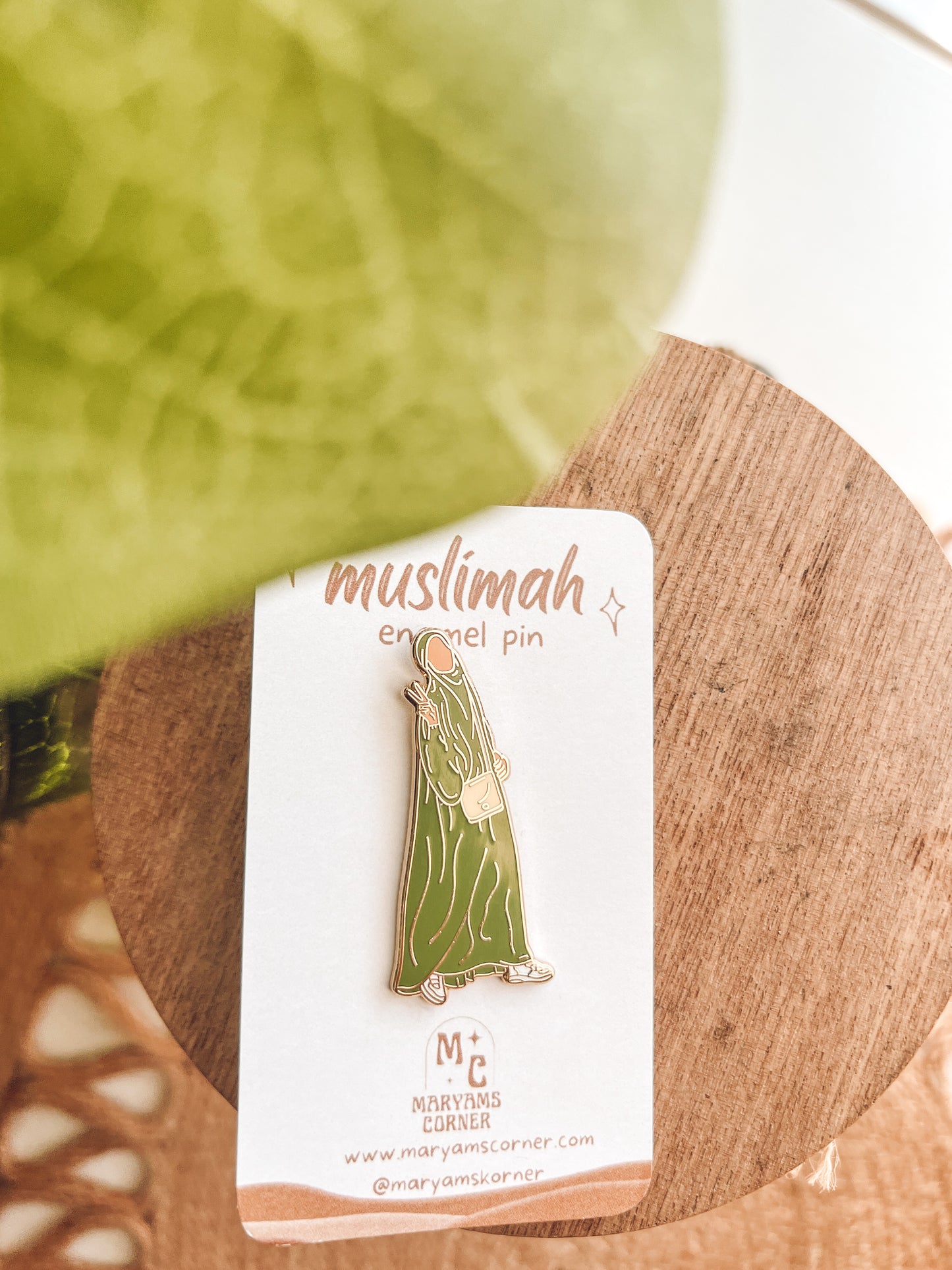 Green Jilbab Enamel Pin