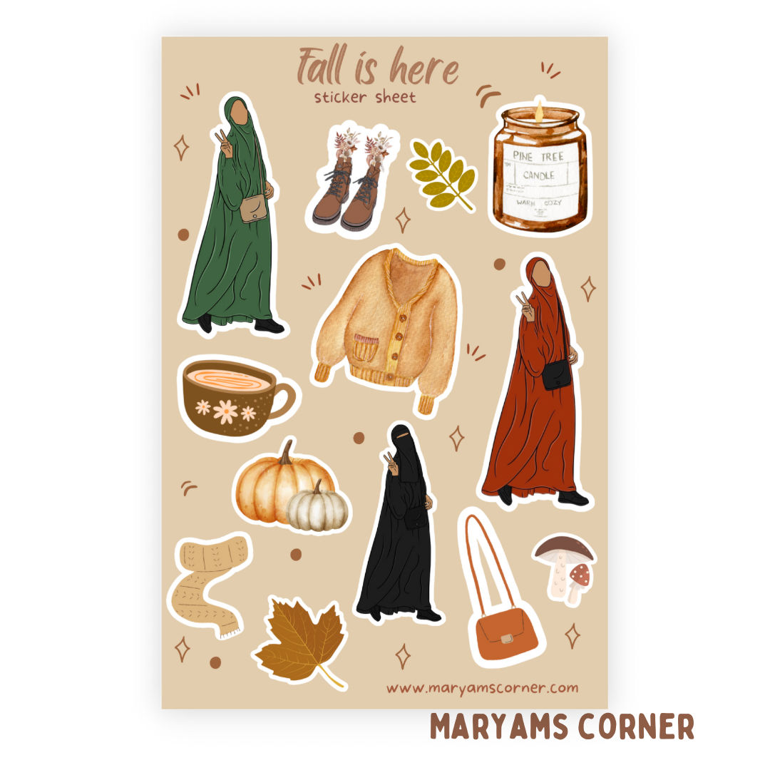 Fall Is Here Sticker Sheet