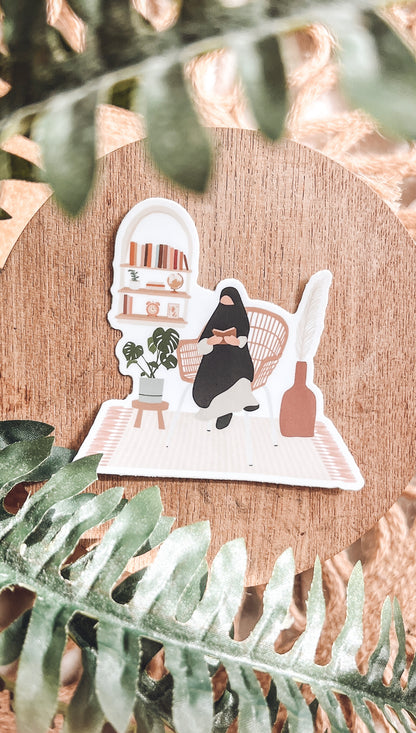 Boho Reading Nook Sticker