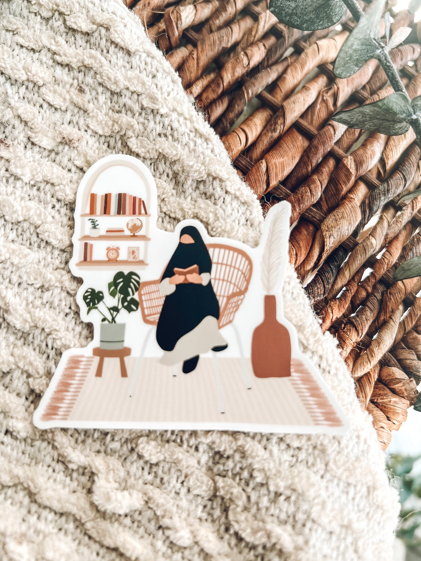 Boho Reading Nook Sticker