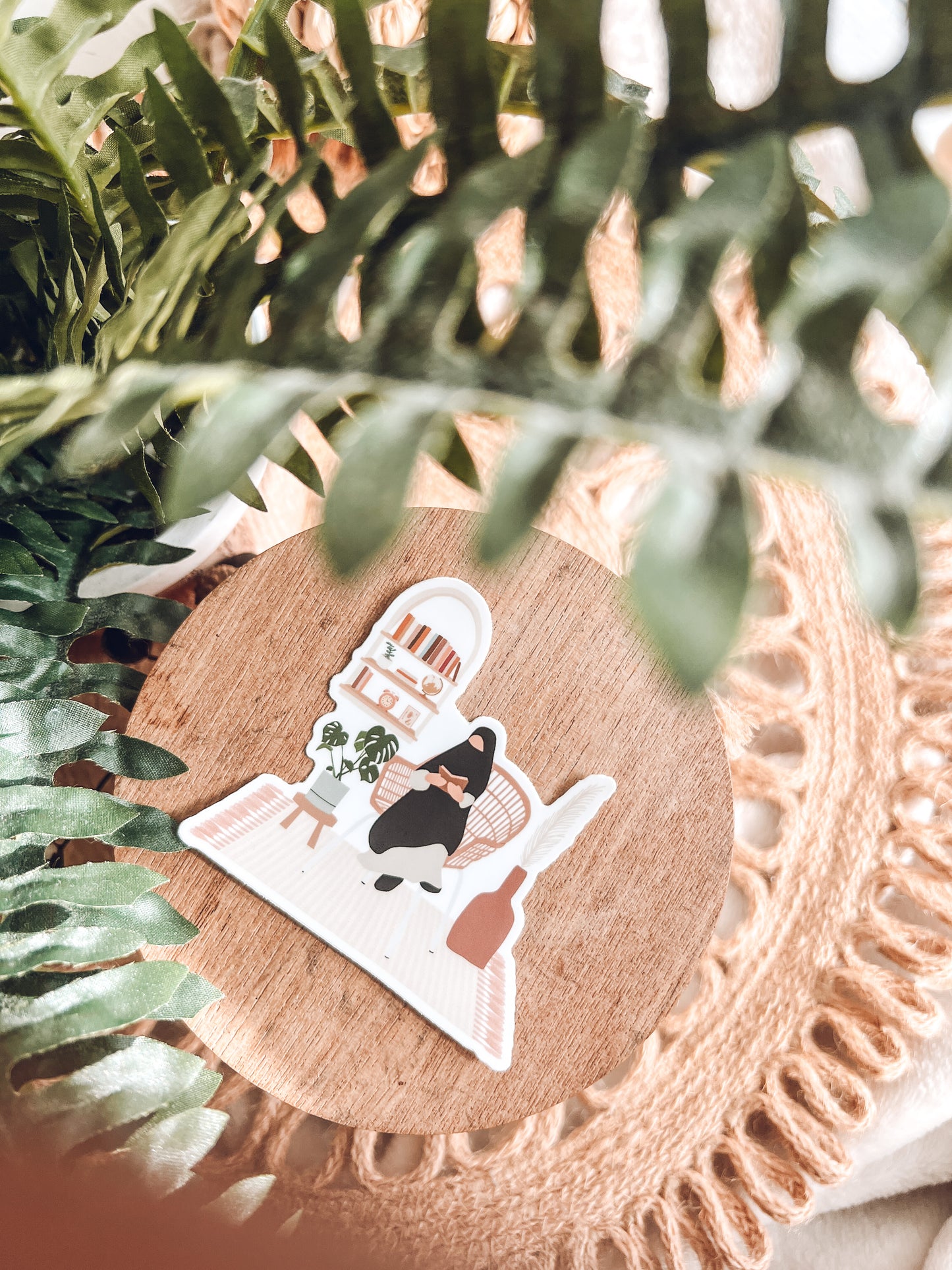 Boho Reading Nook Sticker