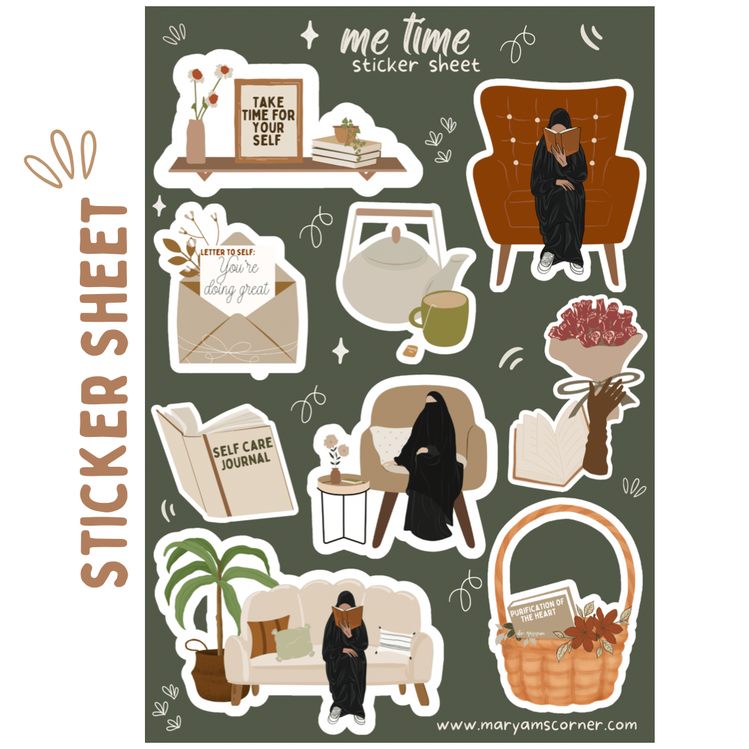 Me Time Sticker Sheet – MARYAMSCORNER