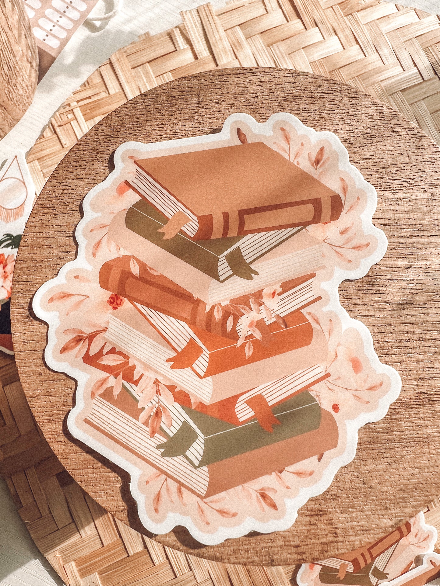 Floral Book Sticker